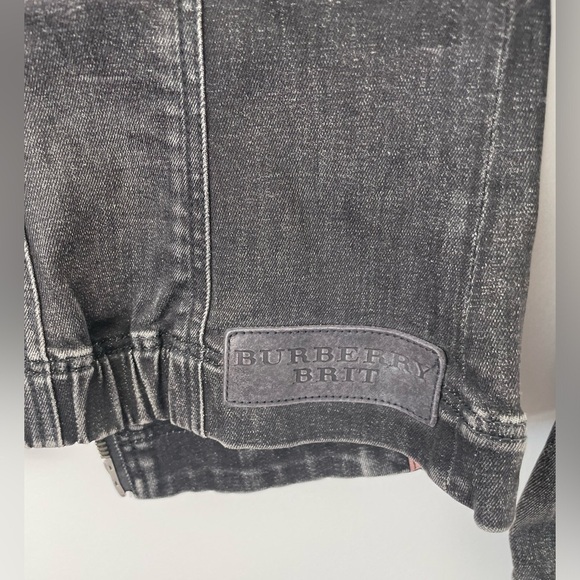 Burberry Brit Grey Denim Biker Jacket - Picture 4 of 8